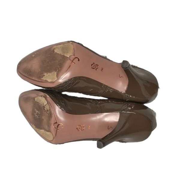 Joan & David 8 Gervais patent pumps brown - Picture 6 of 8